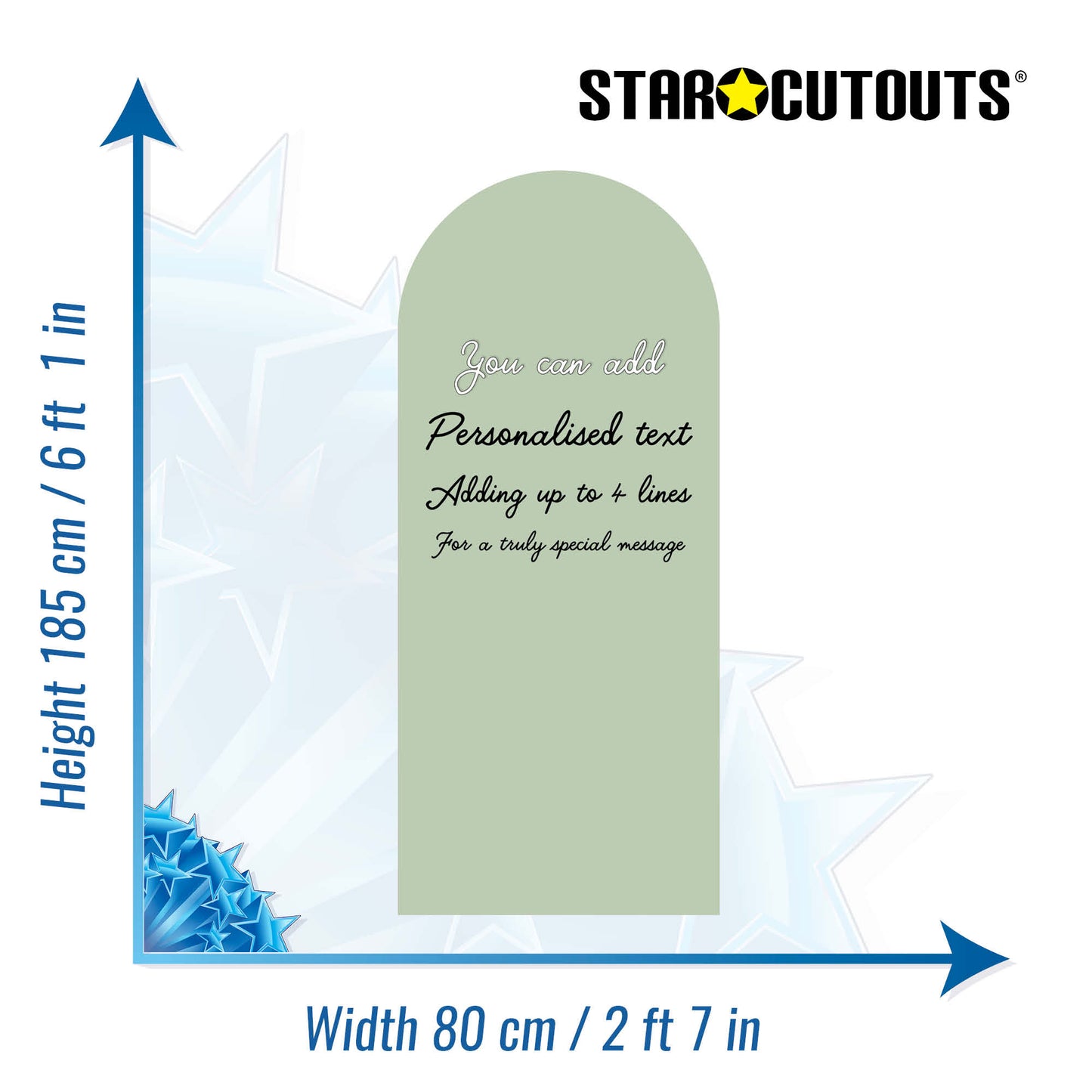 XQ004 Sage Green Sailboard Cardboard Cut Out Height 185cm Width 80cm - mycardboardcutout