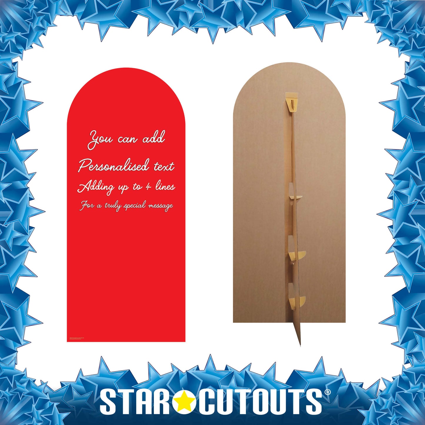 XQ010 Primary Red Sailboard Cardboard Cut Out Height 185cm Width 80cm - mycardboardcutout
