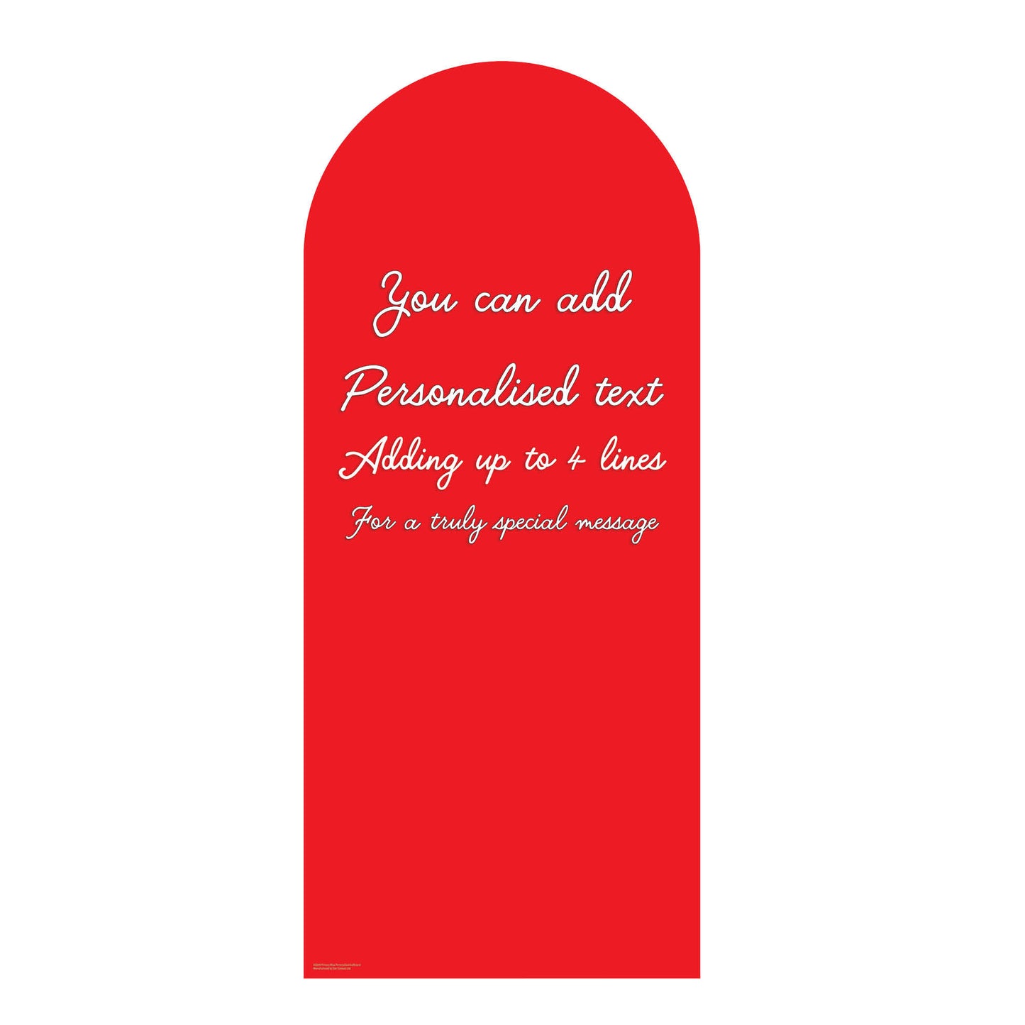 XQ010 Primary Red Sailboard Cardboard Cut Out Height 185cm Width 80cm - mycardboardcutout