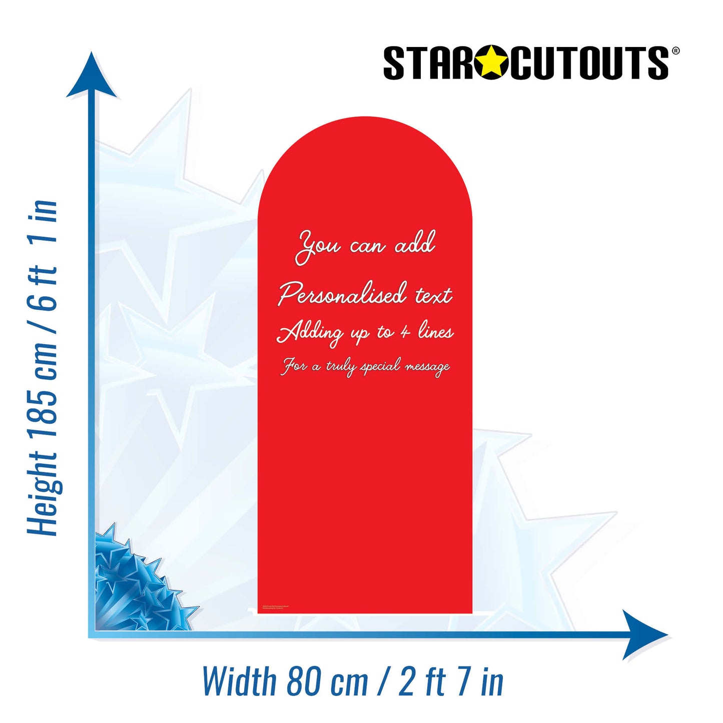 XQ010 Primary Red Sailboard Cardboard Cut Out Height 185cm Width 80cm - mycardboardcutout