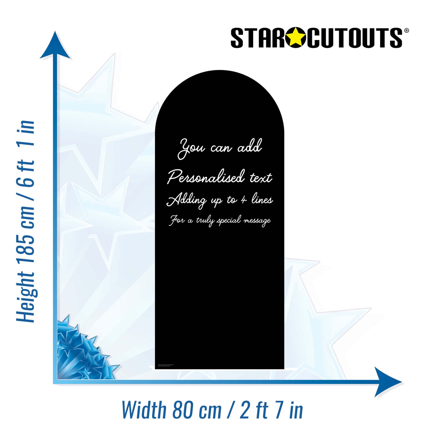 XQ011 Black Sailboard Cardboard Cut Out Height 185cm Width 80cm - mycardboardcutout