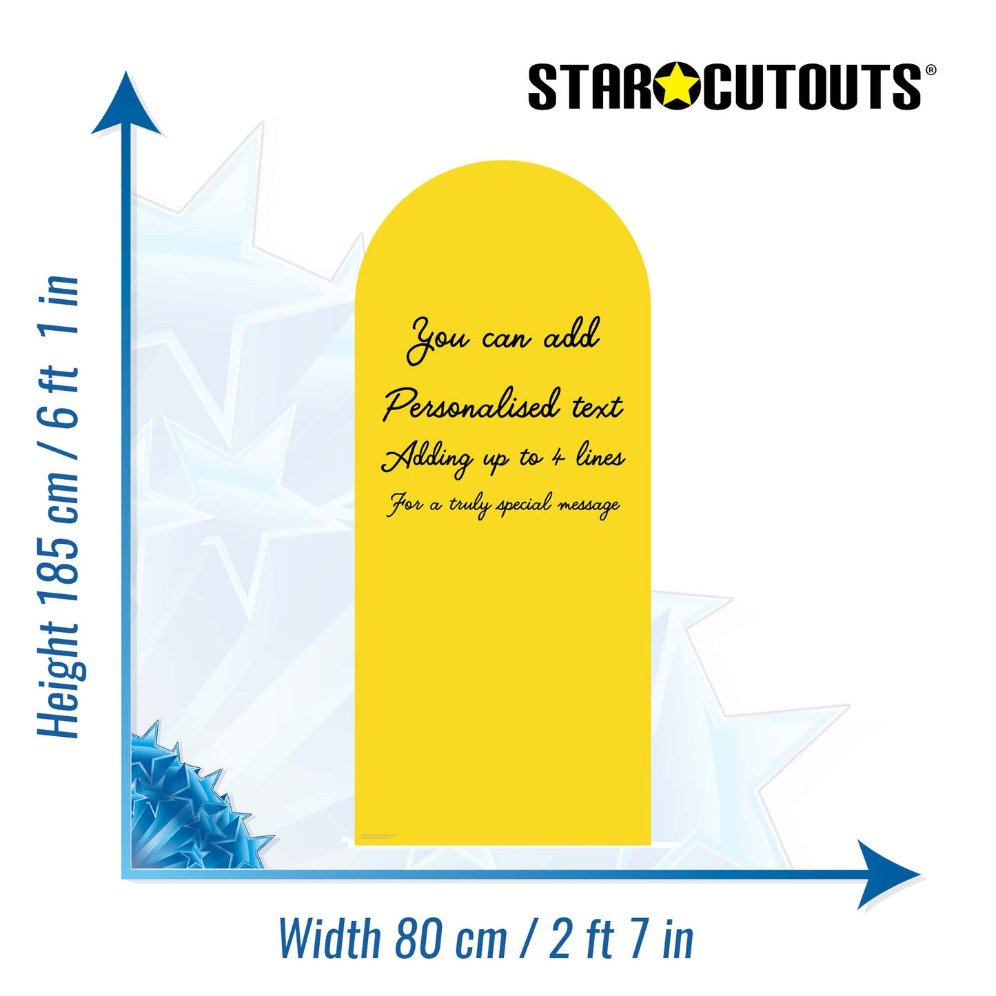 XQ012 Yellow Amber Sailboard Cardboard Cut Out Height 185cm Width 80cm - mycardboardcutout