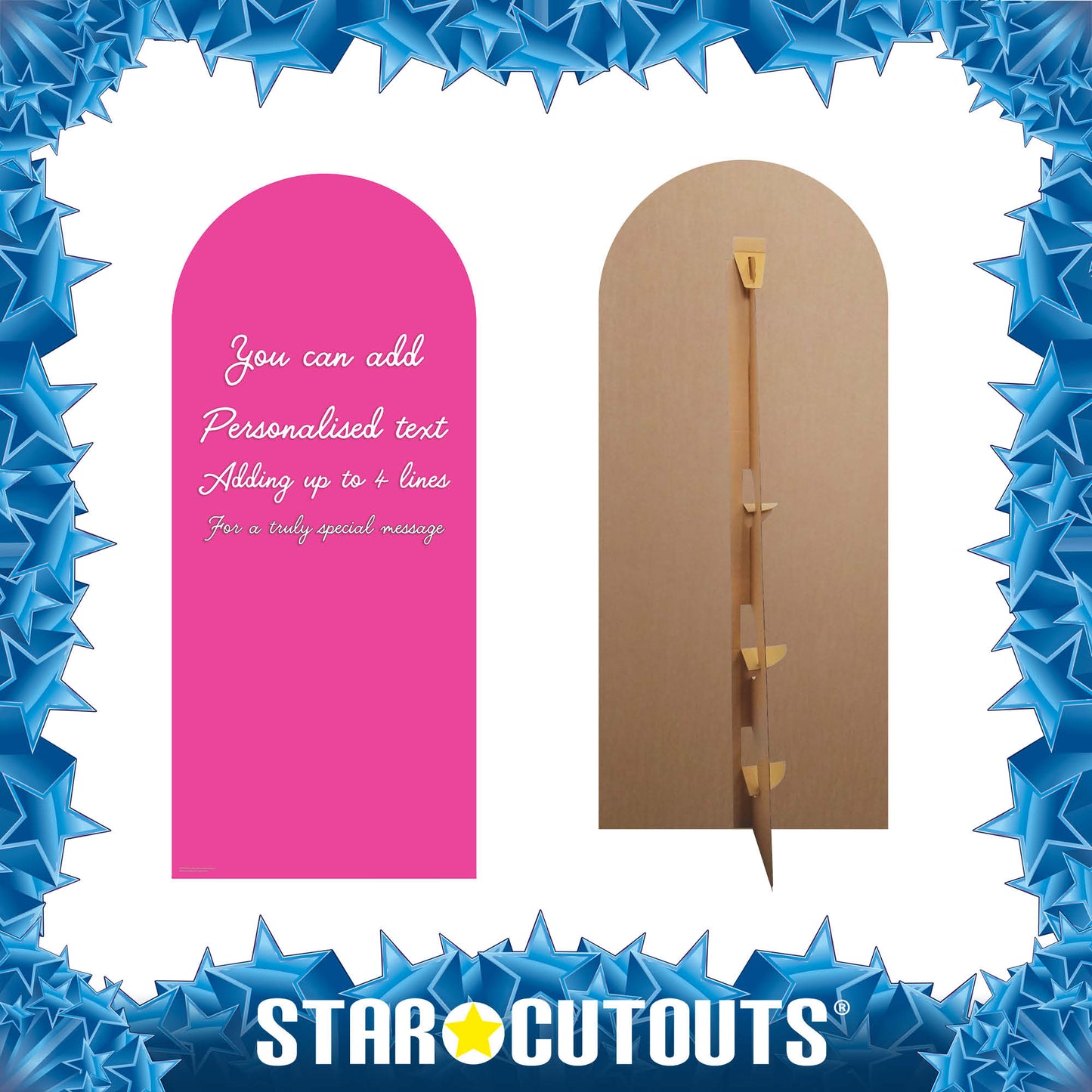XQ013 Bright Pink Sailboard Cardboard Cut Out Height 185cm Width 80cm - mycardboardcutout