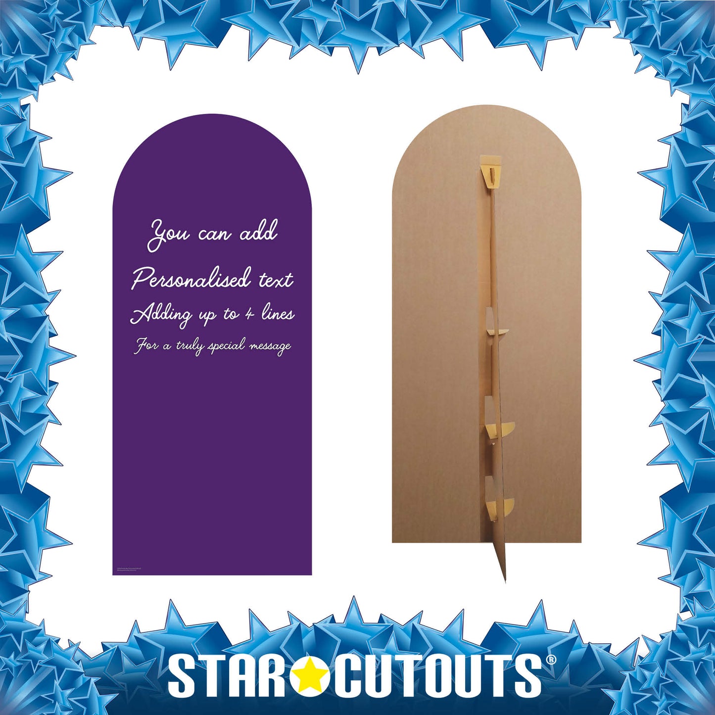 XQ014 Royal Purple Sailboard Cardboard Cut Out Height 185cm Width 80cm - mycardboardcutout