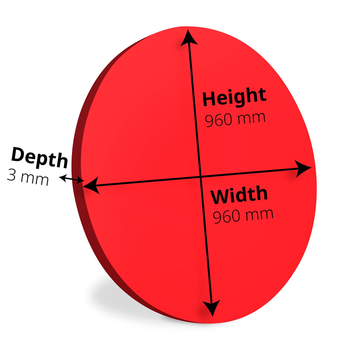 Primary Red Circle Signs Personalise Choose Size and Material