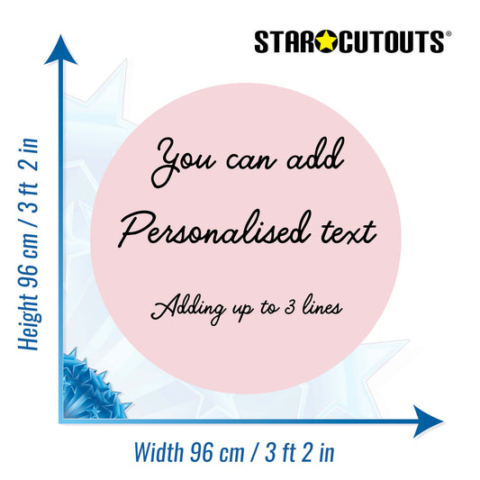 XQ015-x-l-002 Large Correx Circle - Blush Pink Height 96 cm Width 96 cm