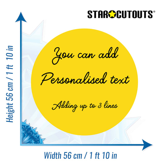 XQ015-x-s-010 Small Correx Circle - Yellow Amber Height 56 cm Width 56 cm