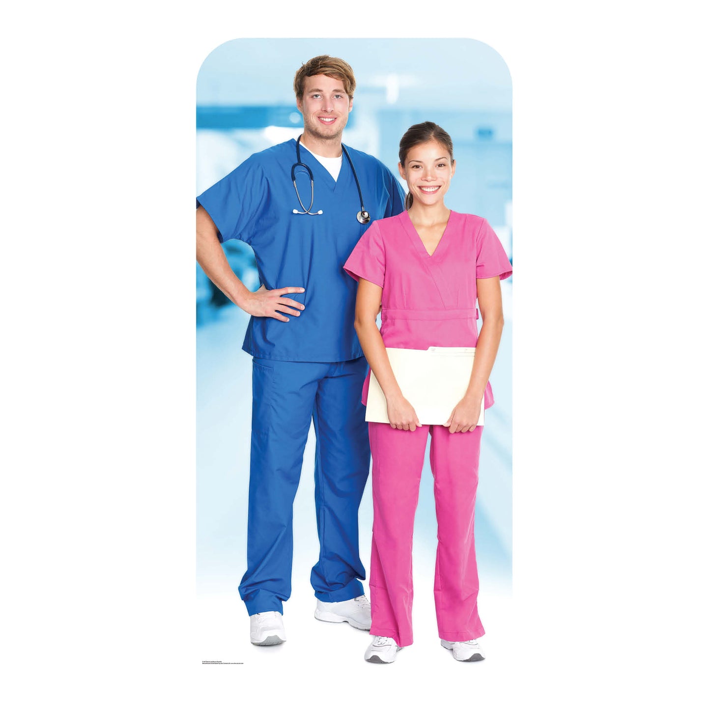 SC1567 Doctor & Nurse Stand-In Cardboard Cut Out Height 190cm - mycardboardcutout