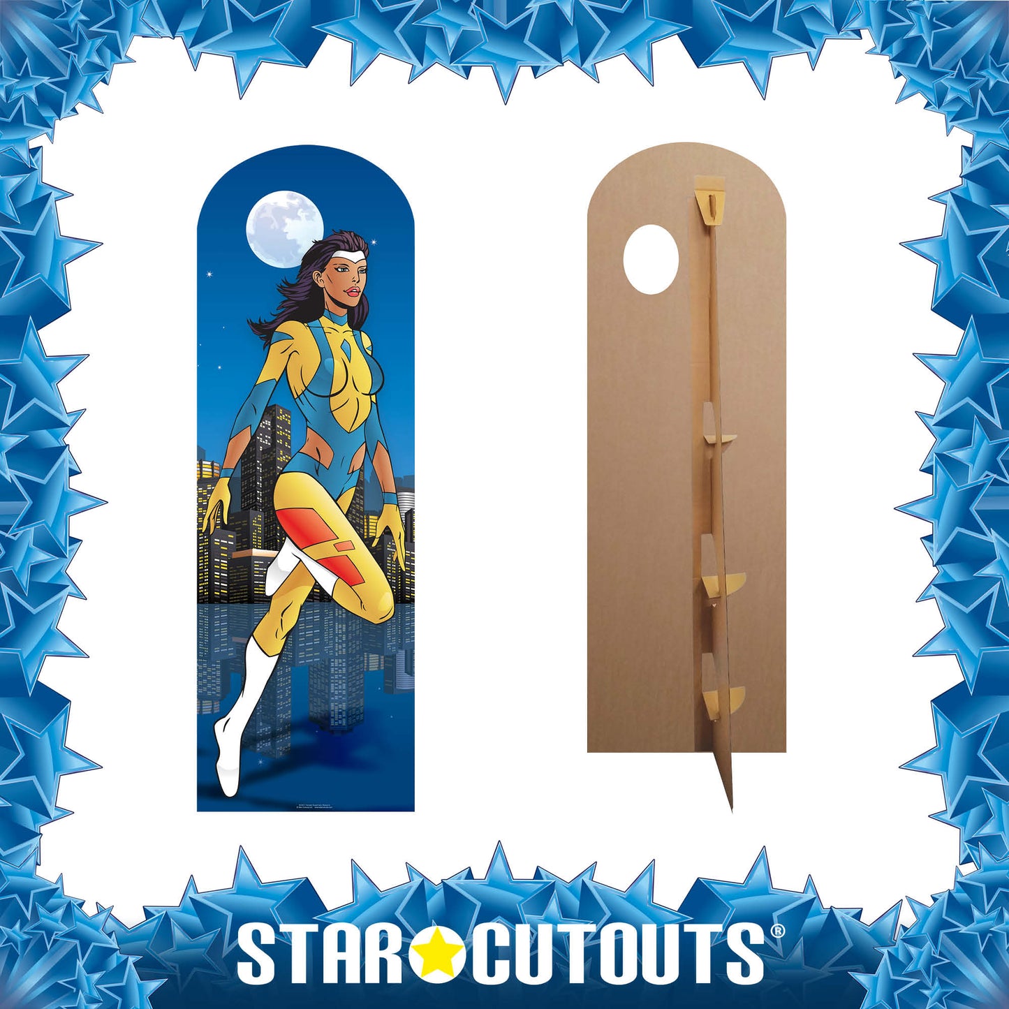 SC651 Female superhero Stand In Cardboard Cut Out Height 181cm - mycardboardcutout