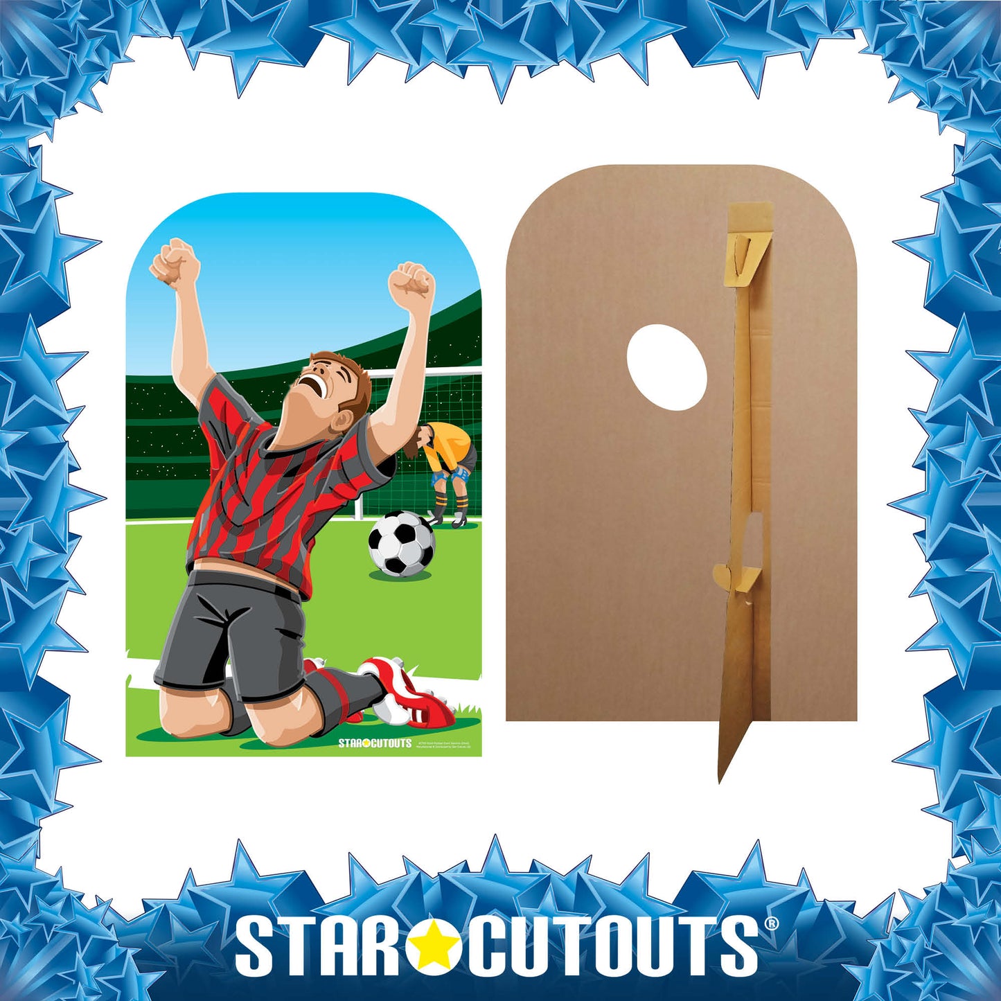 Child-sized Football Cardboard Cutout Stand In - mycardboardcutout