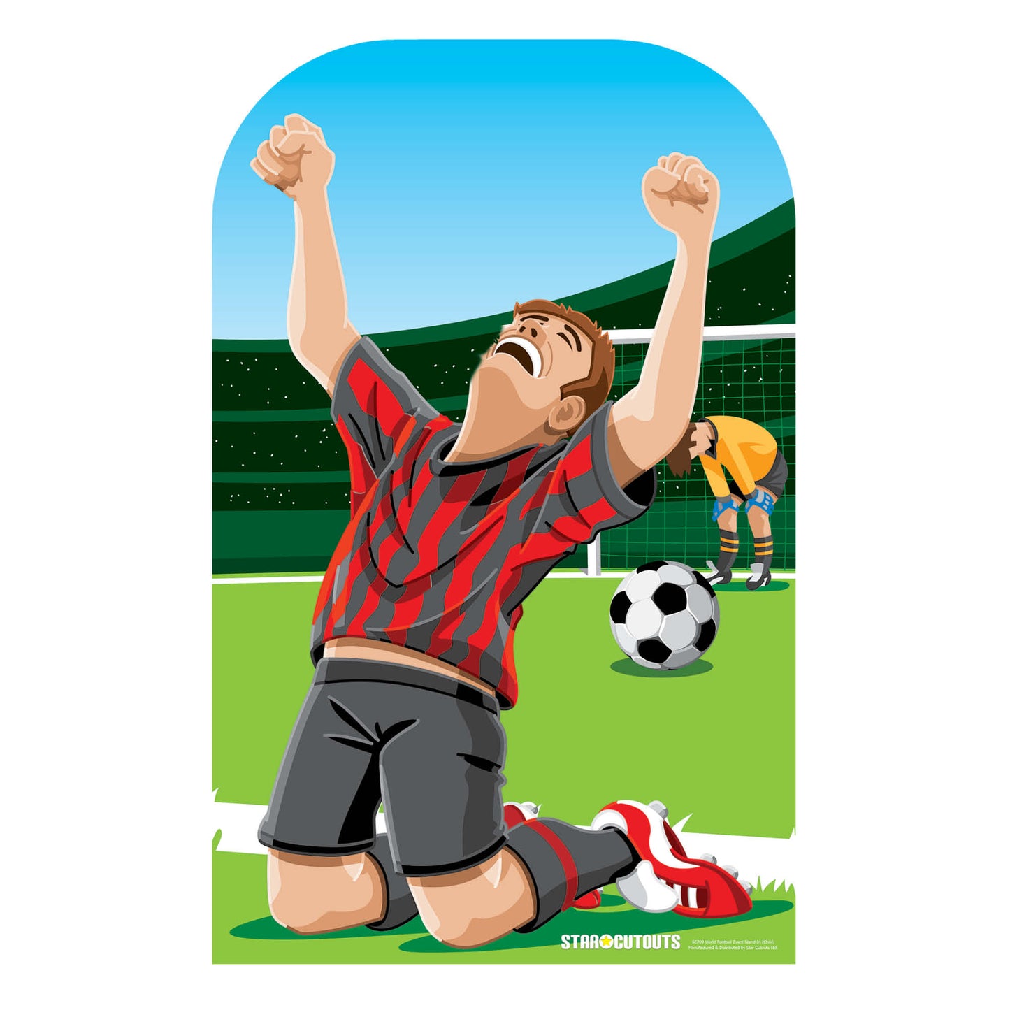 Child-sized Football Cardboard Cutout Stand In - mycardboardcutout