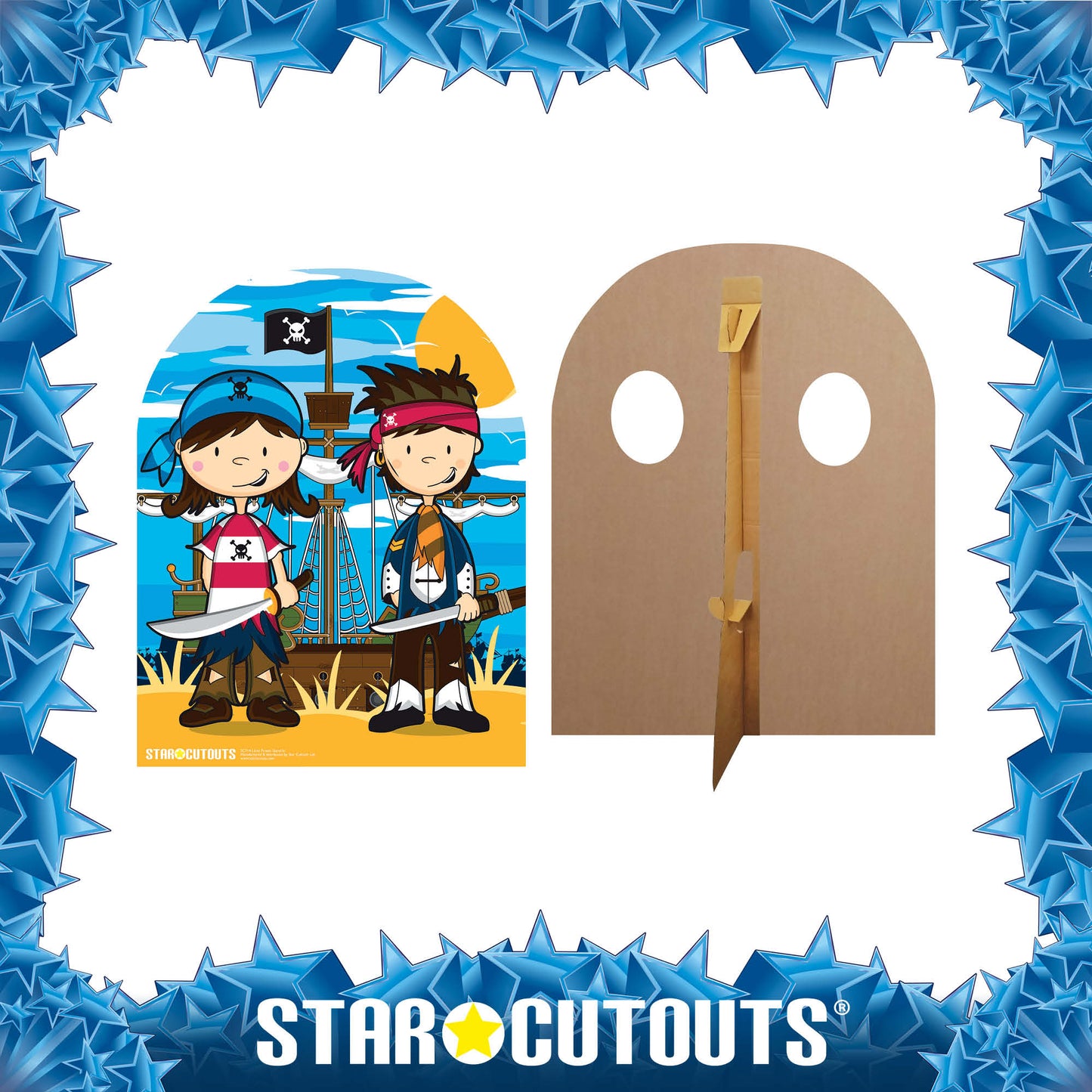 SC714 Pirate Stand In (child-sized) Cardboard Cut Out Height 120cm - mycardboardcutout