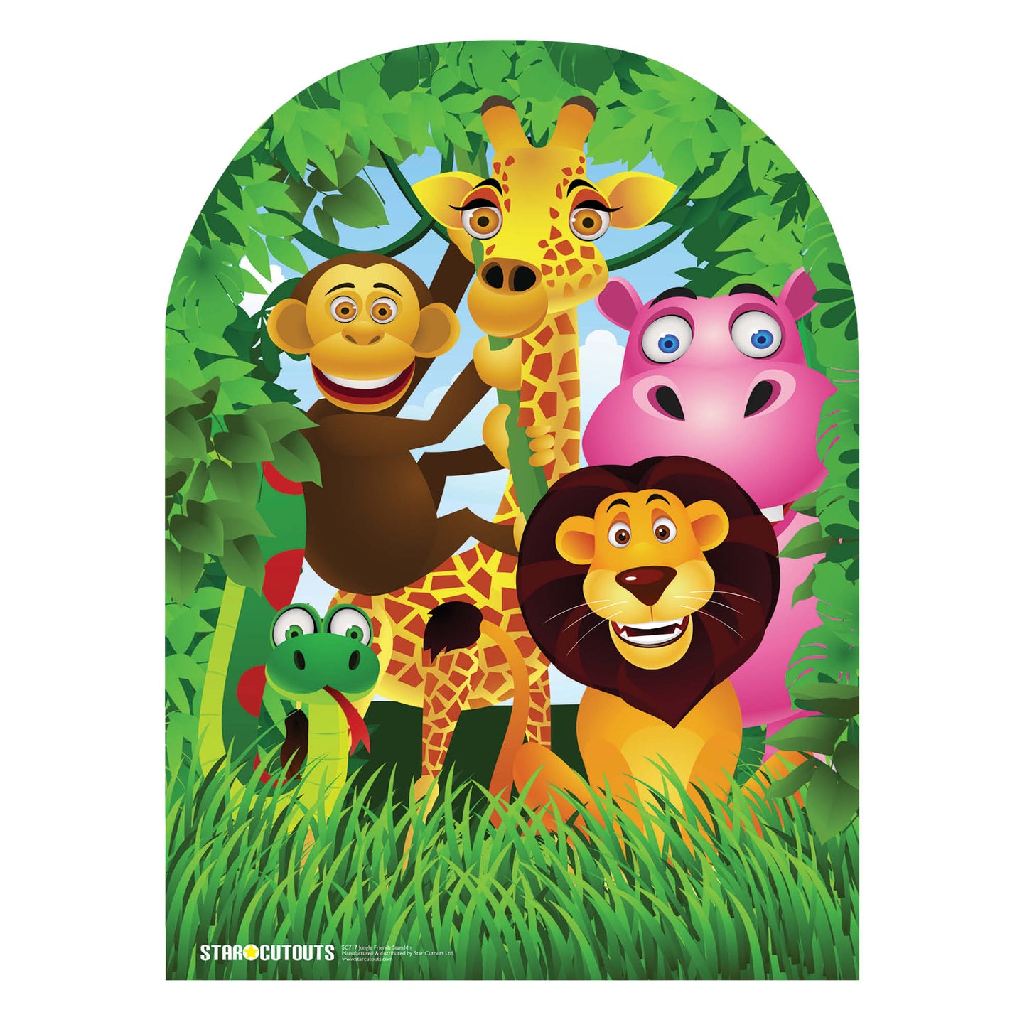 SC717 Jungle stand in (child) Cardboard Cut Out Height 120cm - mycardboardcutout