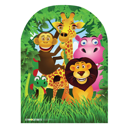 SC717 Jungle stand in (child) Cardboard Cut Out Height 120cm - mycardboardcutout