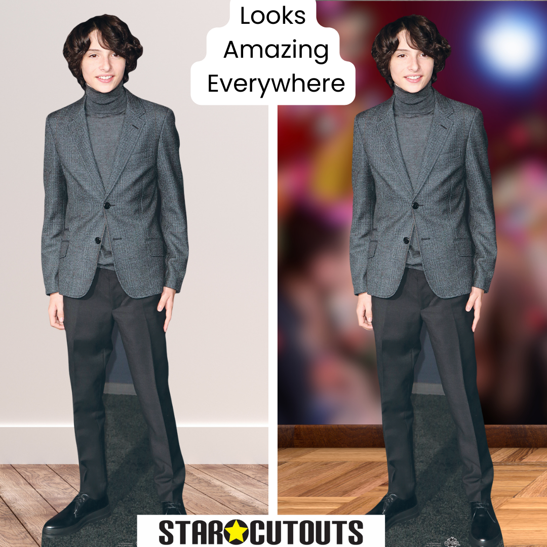 CS738 Finn Wolfhard Height 173cm Lifesize Cardboard Cut Out With Mini - mycardboardcutout