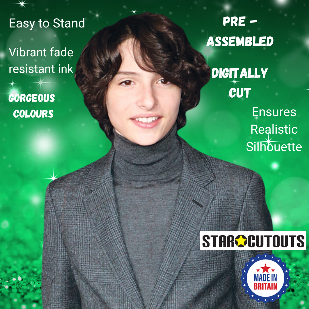 CS738 Finn Wolfhard Height 173cm Lifesize Cardboard Cut Out With Mini - mycardboardcutout