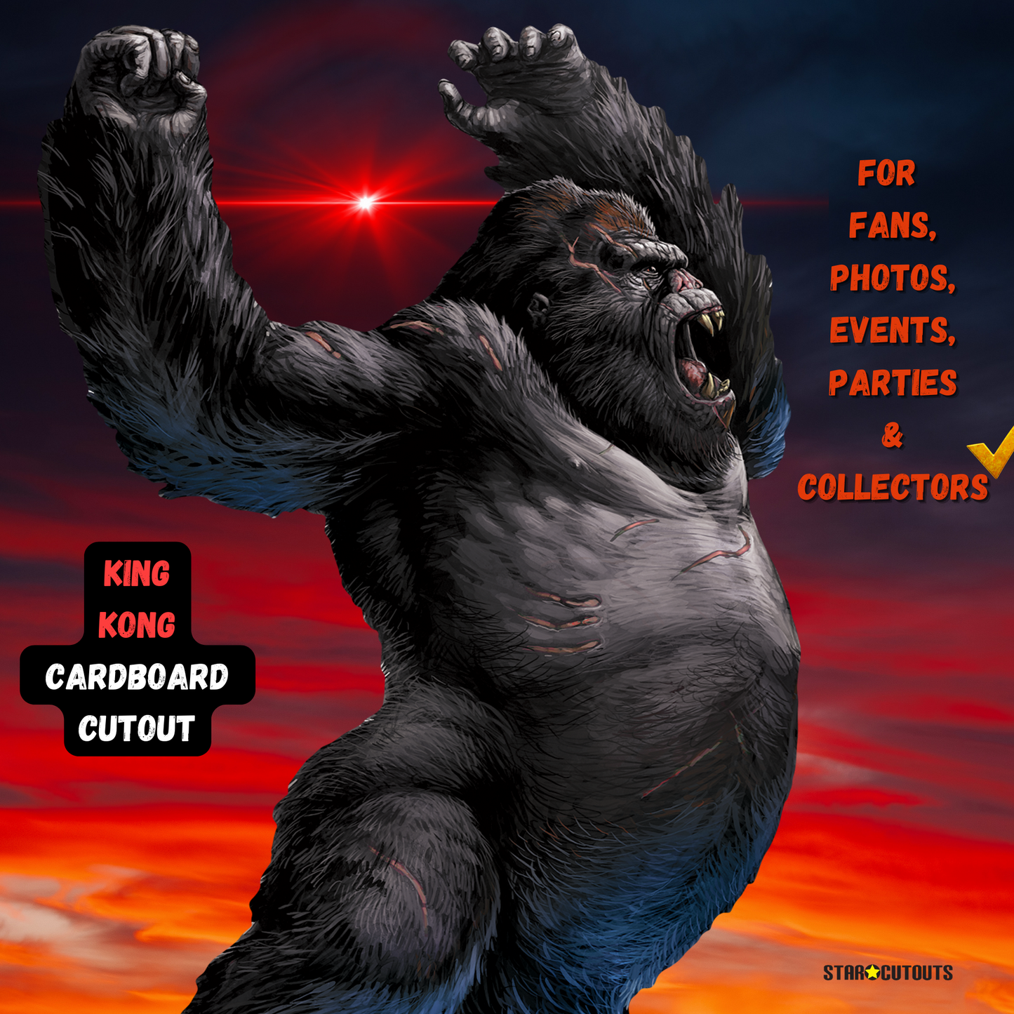 King Kong Cardboard Cutout Includes Free Table Top - mycardboardcutout
