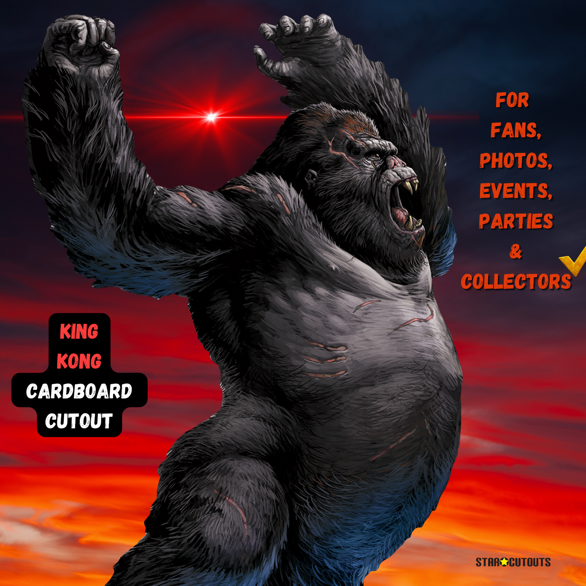 King Kong Cardboard Cutout Includes Free Table Top - mycardboardcutout
