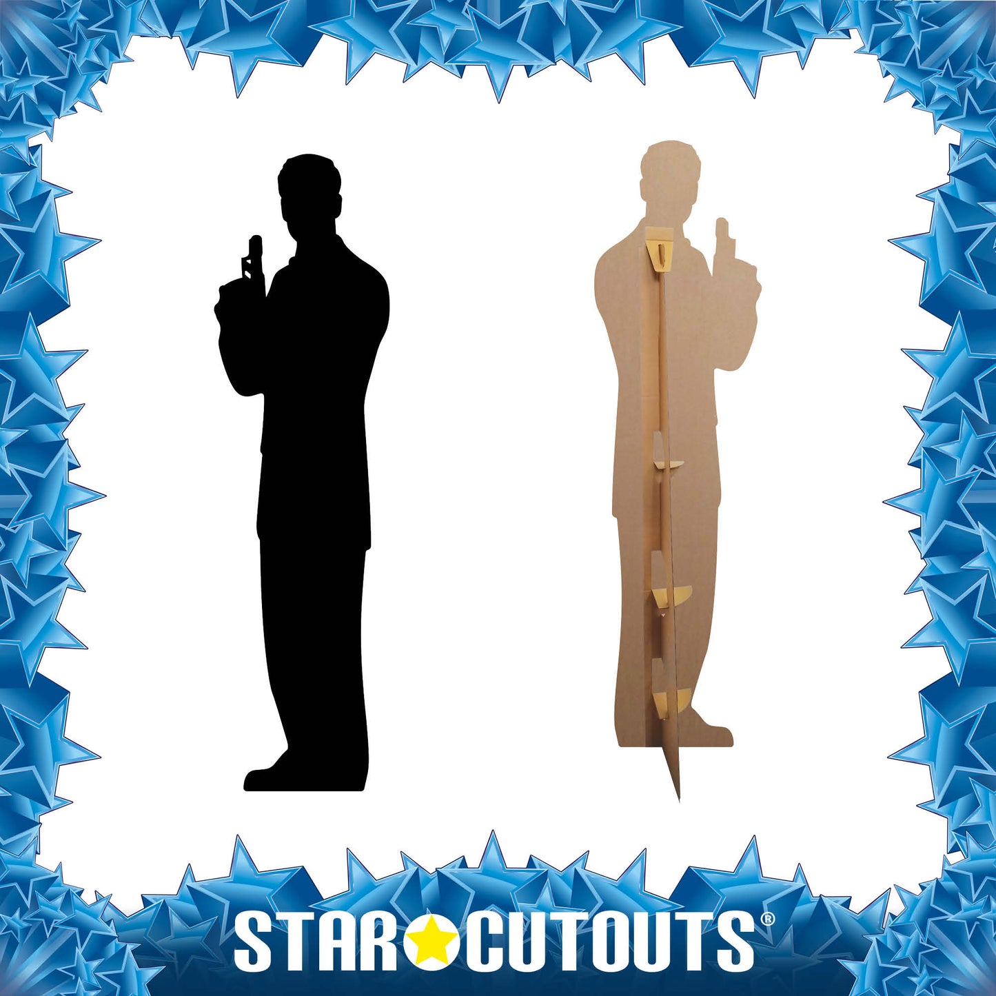 Secret Agent Male Black Silhouette Cutout - mycardboardcutout