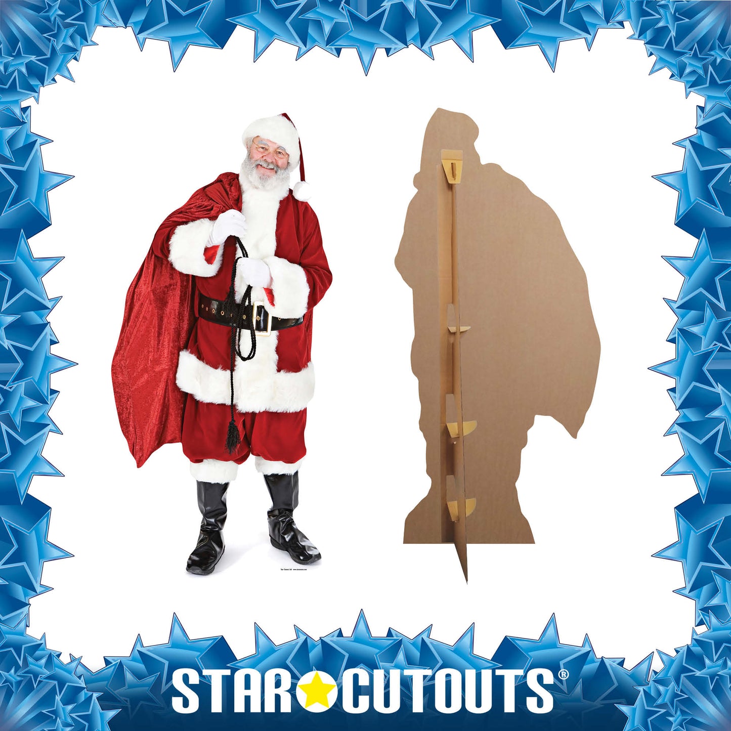 Santa Claus Father Christmas with Sack of Toys Cardboard Cutout - mycardboardcutout