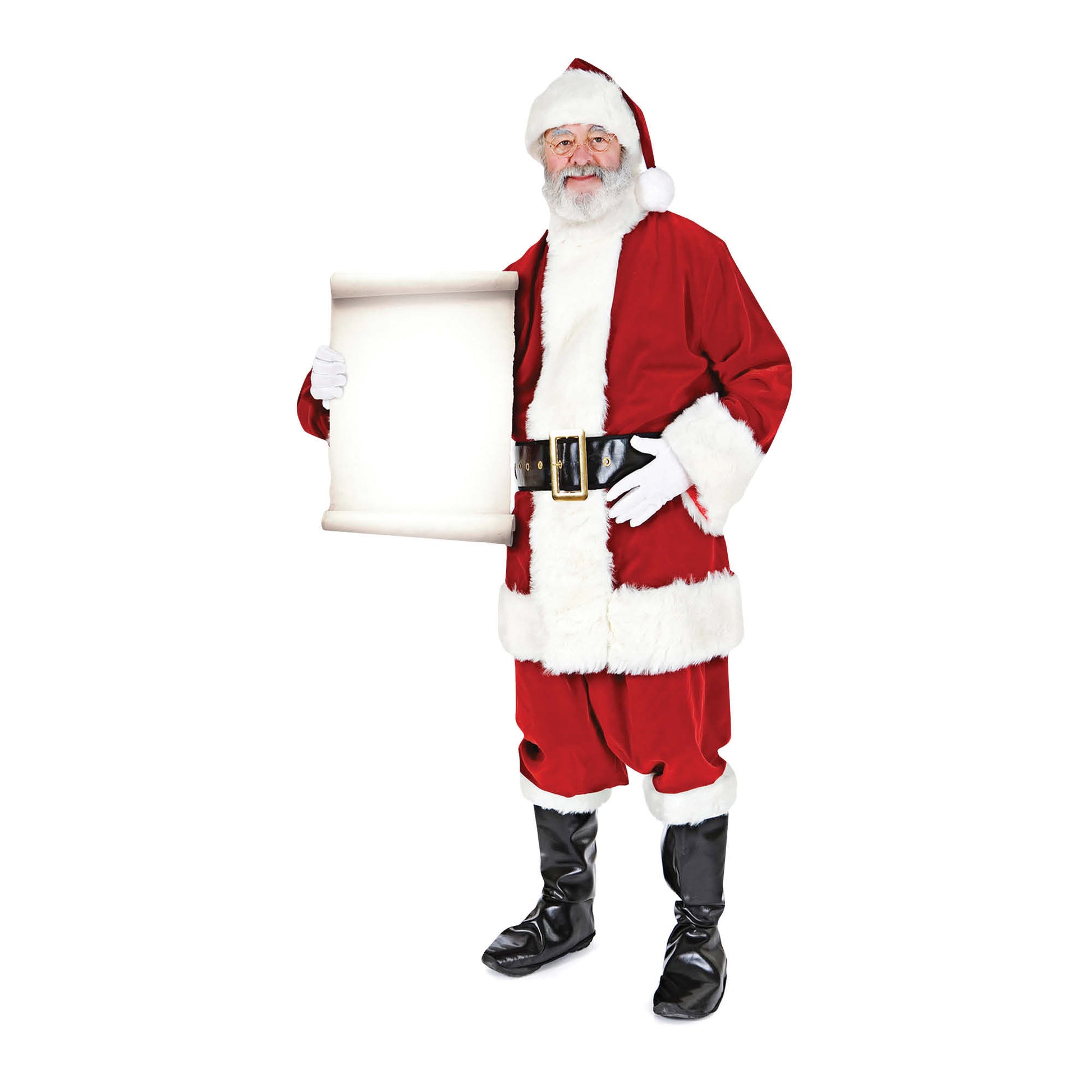Santa Claus Father Christmas with Small Sign Cardboard Cutout Height 180cm - mycardboardcutout
