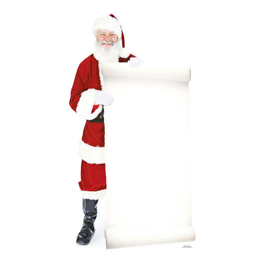 Santa Claus Father Christmas with Large Sign Cardboard Cutout - mycardboardcutout