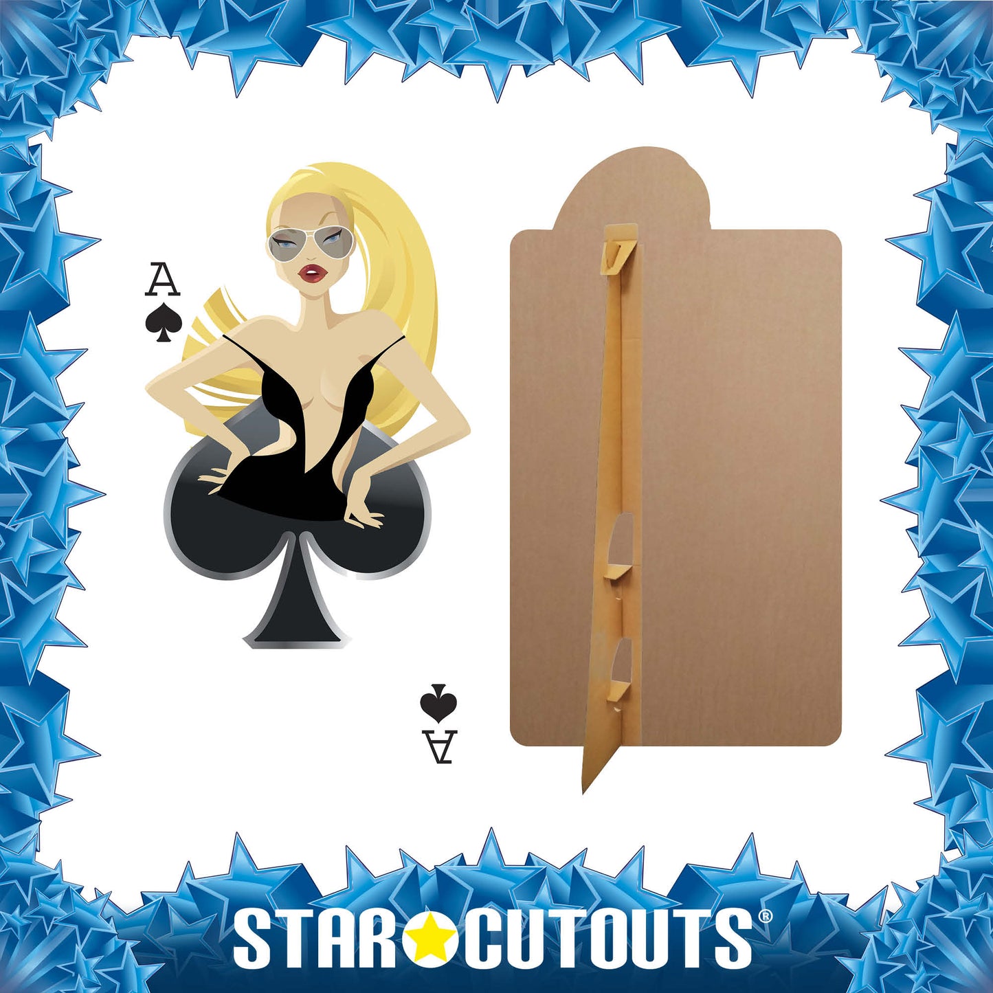 Spades Playing Card Casino Dream Girl Large Display Cardboard Cutout - mycardboardcutout