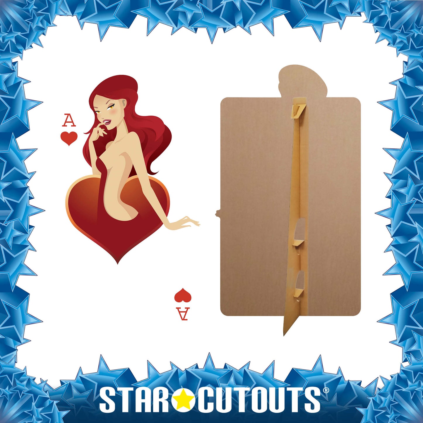 Hearts Playing Card Casino Dream Girl Large Display Cardboard Cutout - mycardboardcutout