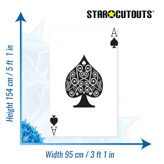 Casino Ace of Spades Playing Card Casino Large Display Cardboard Cutout - mycardboardcutout