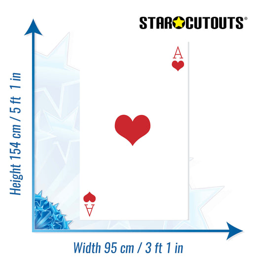 Casino Ace of Hearts Playing Card Casino Large Display Cardboard Cutout - mycardboardcutout