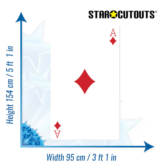 Casino Ace of Diamonds Playing Card Casino Large Display Cardboard Cutout - mycardboardcutout