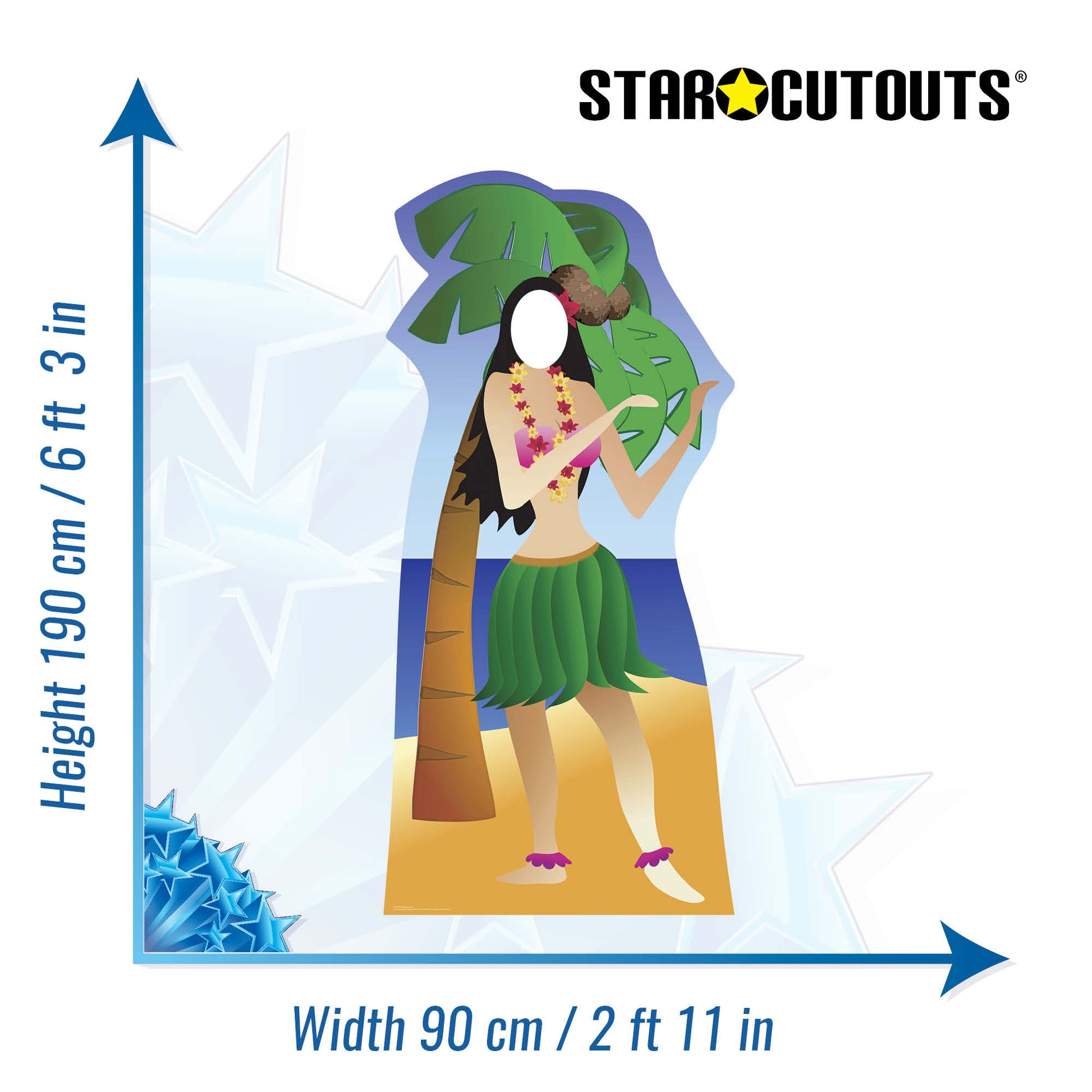 Hula Girl Cardboard Cutout Stand In