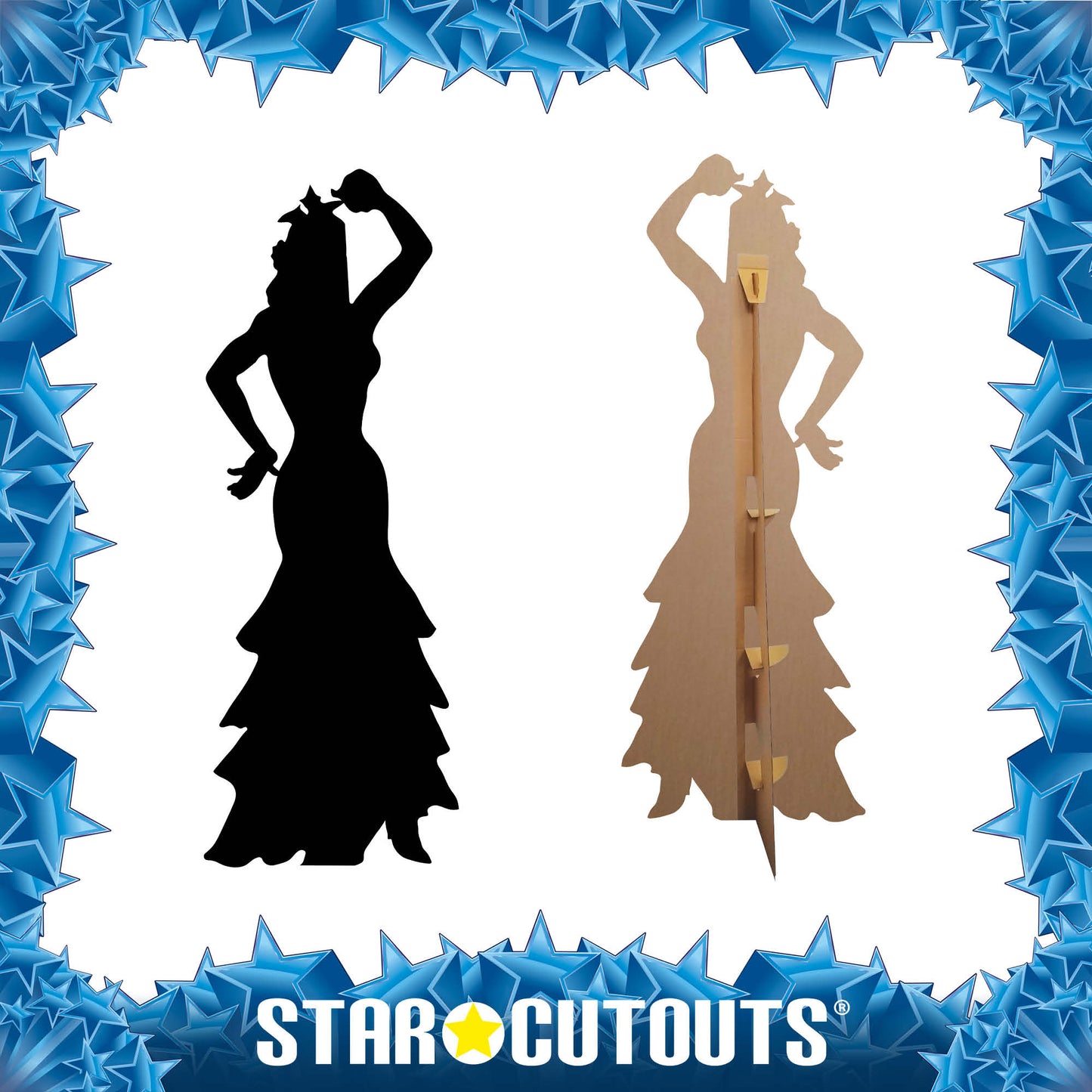 Flamenco Dancer Black Silhouette Cutout - mycardboardcutout