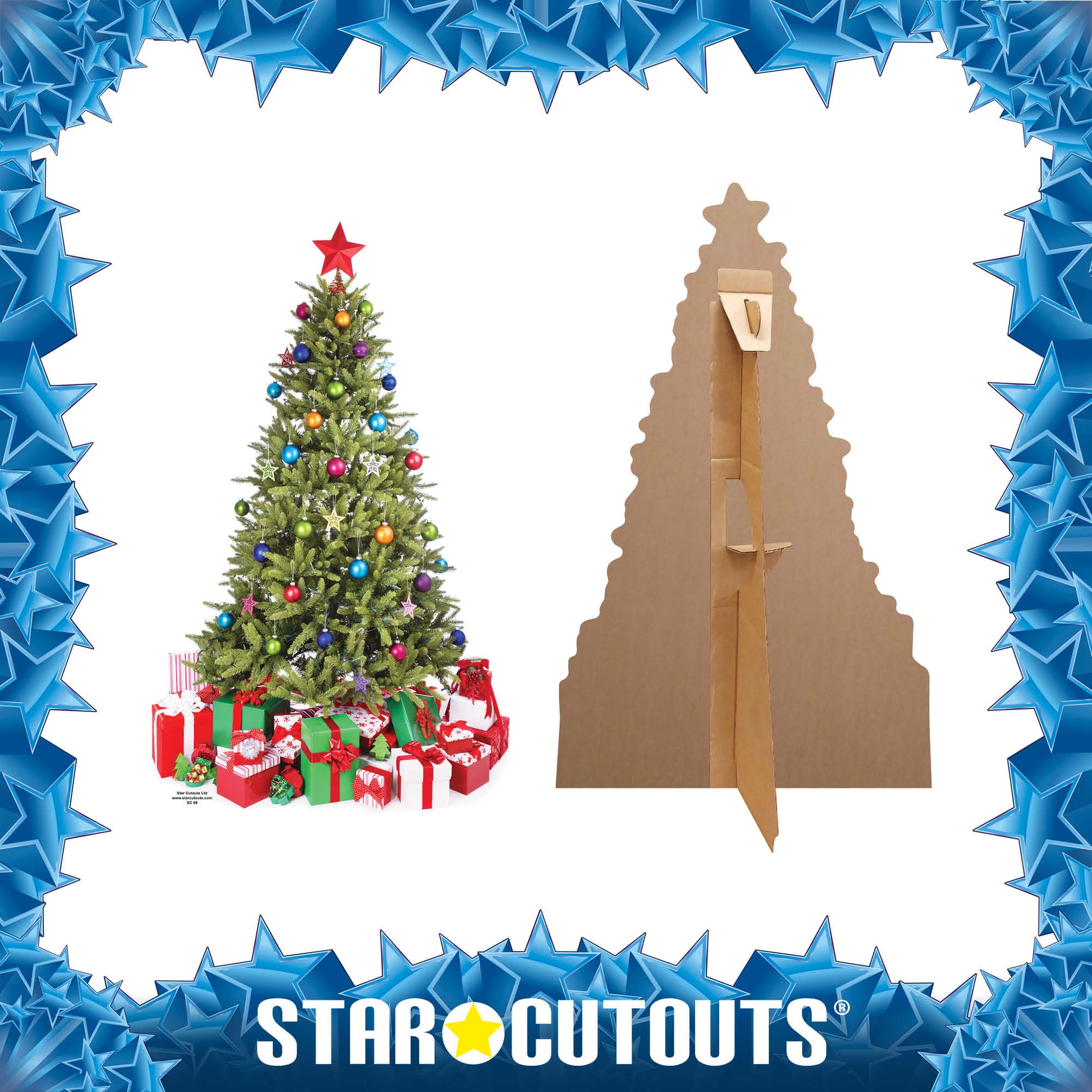 Cute Christmas Tree Cardboard Cutout - mycardboardcutout