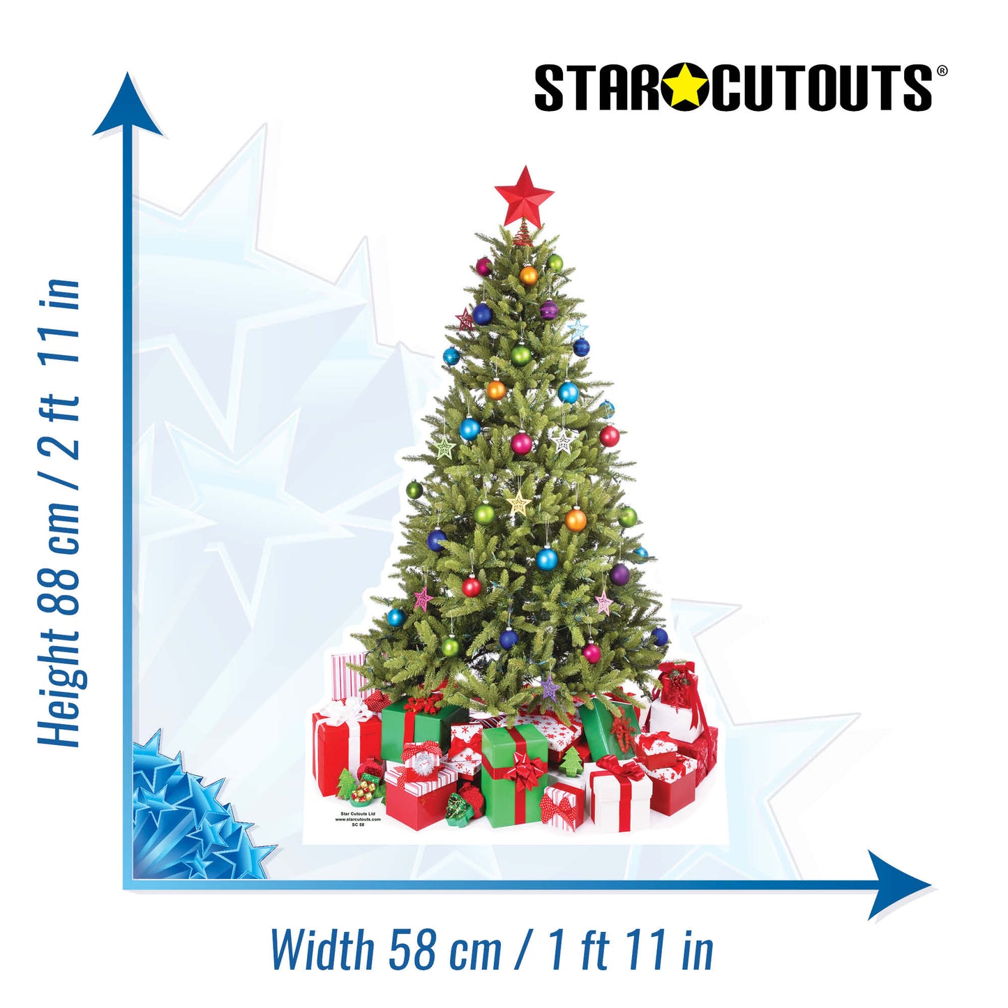 Cute Christmas Tree Cardboard Cutout - mycardboardcutout