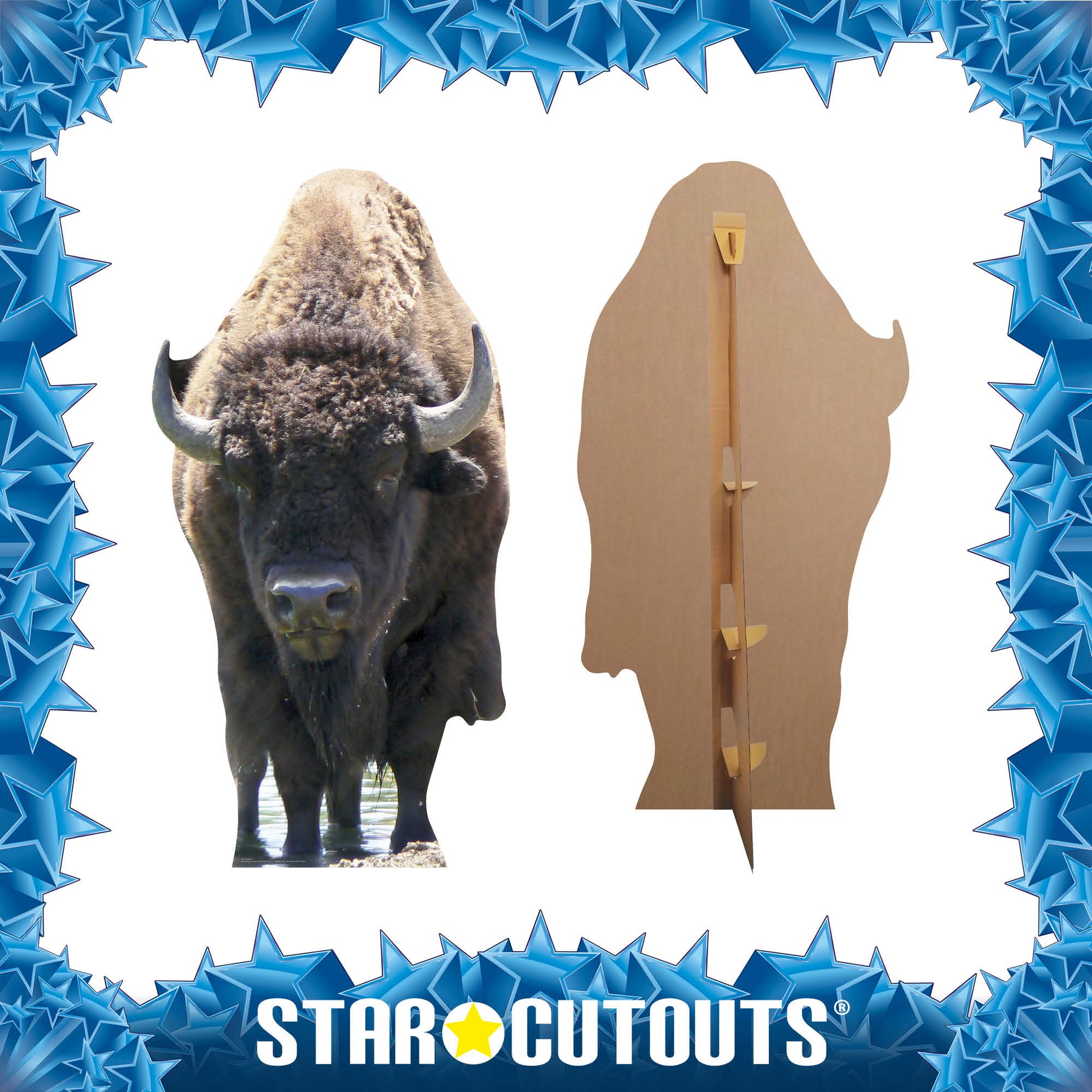 Bison Buffalo America Theme Animal Cardboard Cutout - mycardboardcutout
