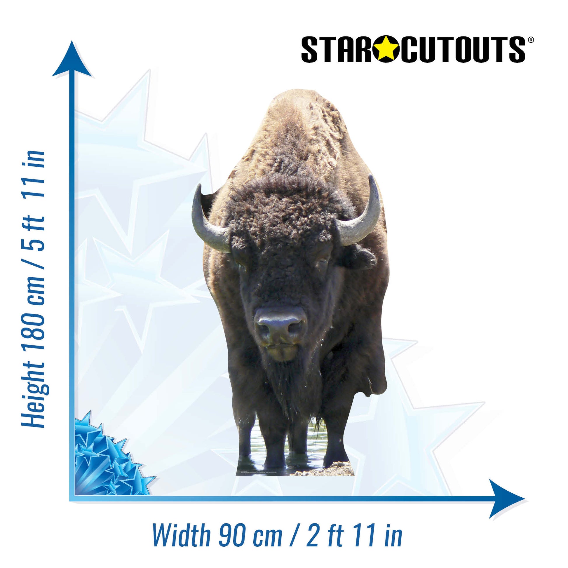 Bison Buffalo America Theme Animal Cardboard Cutout - mycardboardcutout