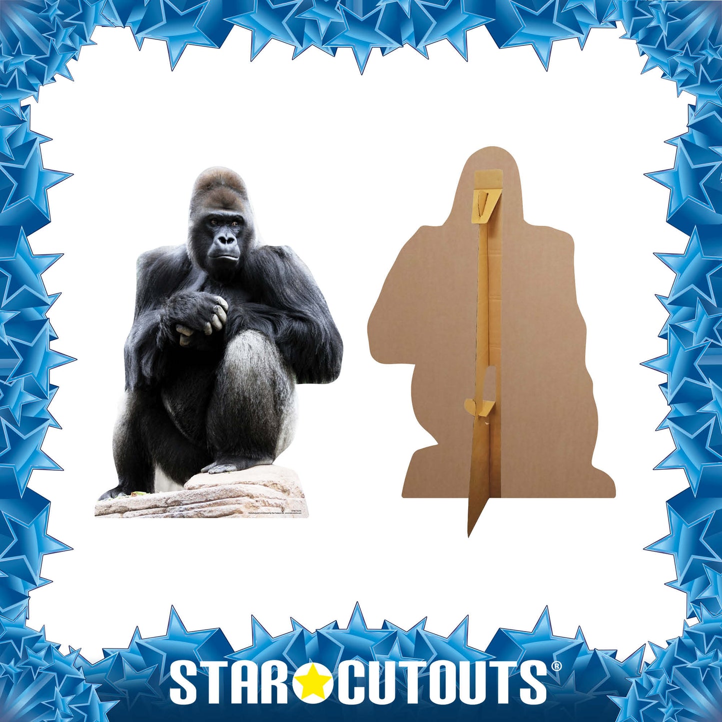 Gorilla Jungle Safari Theme Animal Cardboard Cutout - mycardboardcutout
