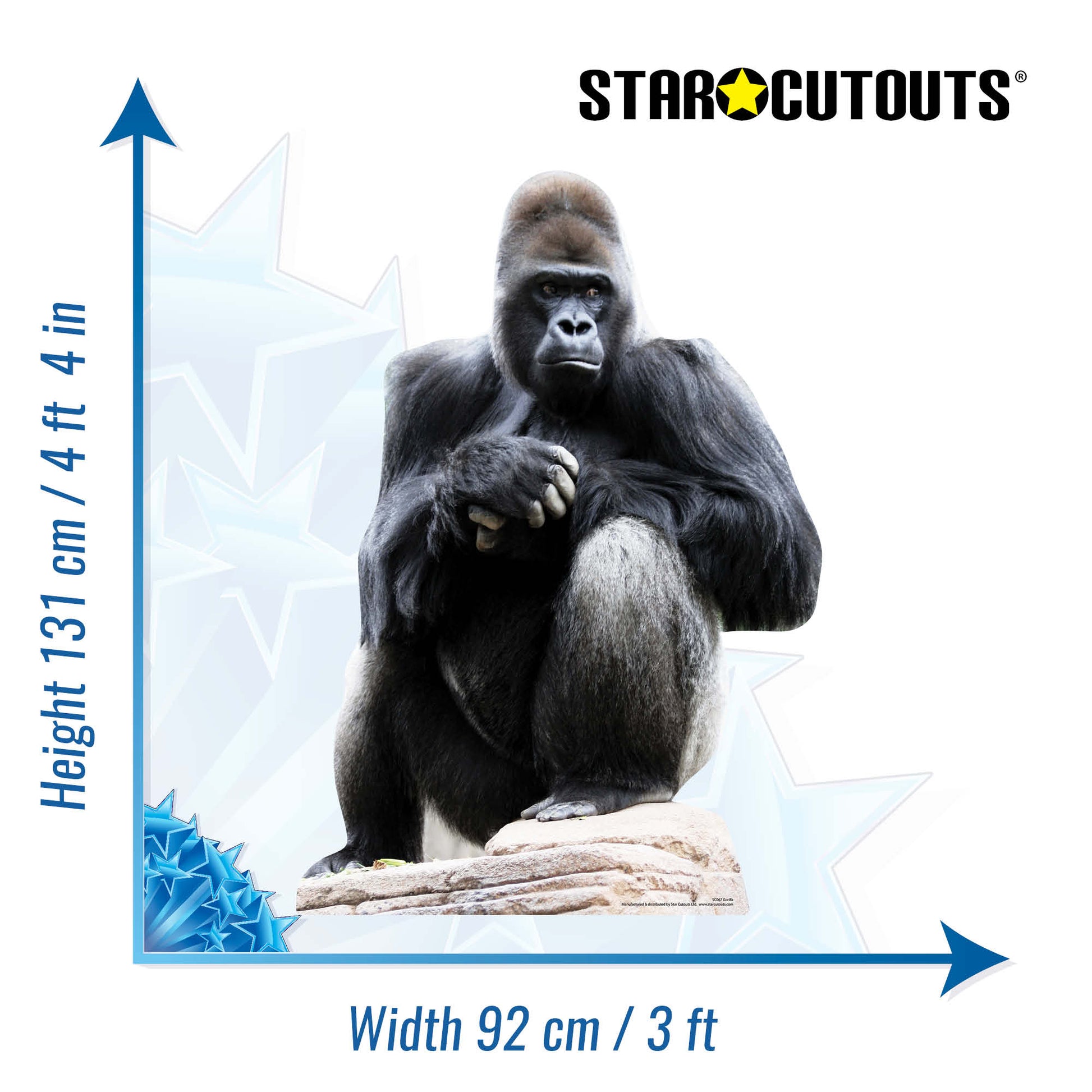 Gorilla Jungle Safari Theme Animal Cardboard Cutout - mycardboardcutout
