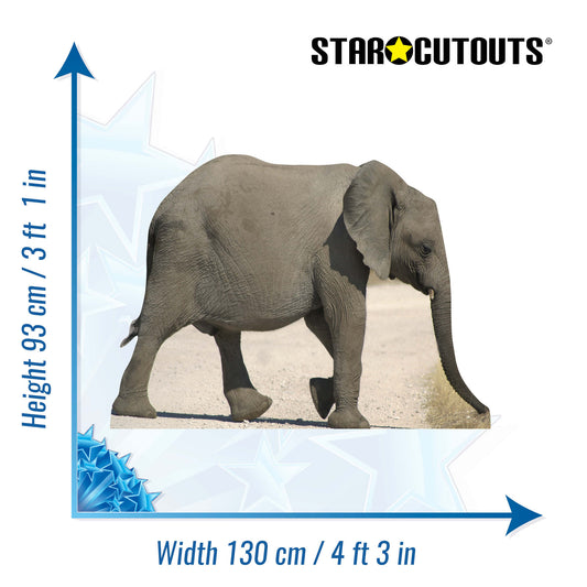 Baby Elephant Jungle Safari Theme Animal Cardboard Cutout - mycardboardcutout
