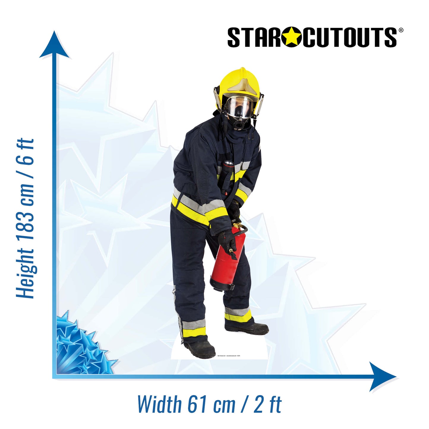 British Fireman Cardboard Cutout Lifesize - mycardboardcutout