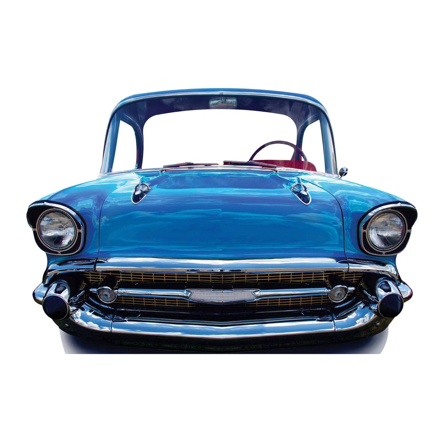 Blue Car SMALL Stand-In Cardboard Cutout - mycardboardcutout