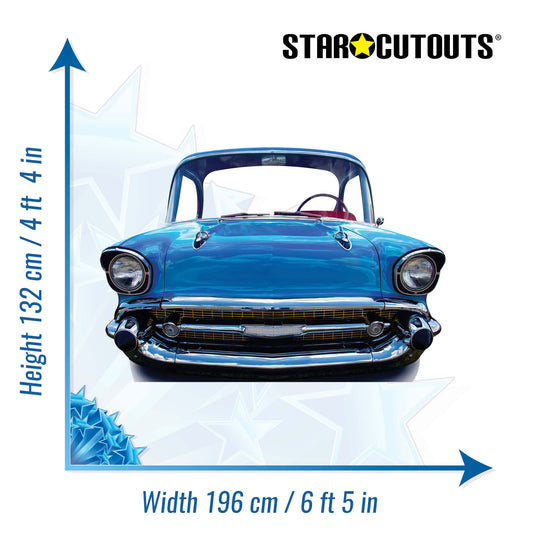 Blue Car SMALL Stand-In Cardboard Cutout - mycardboardcutout
