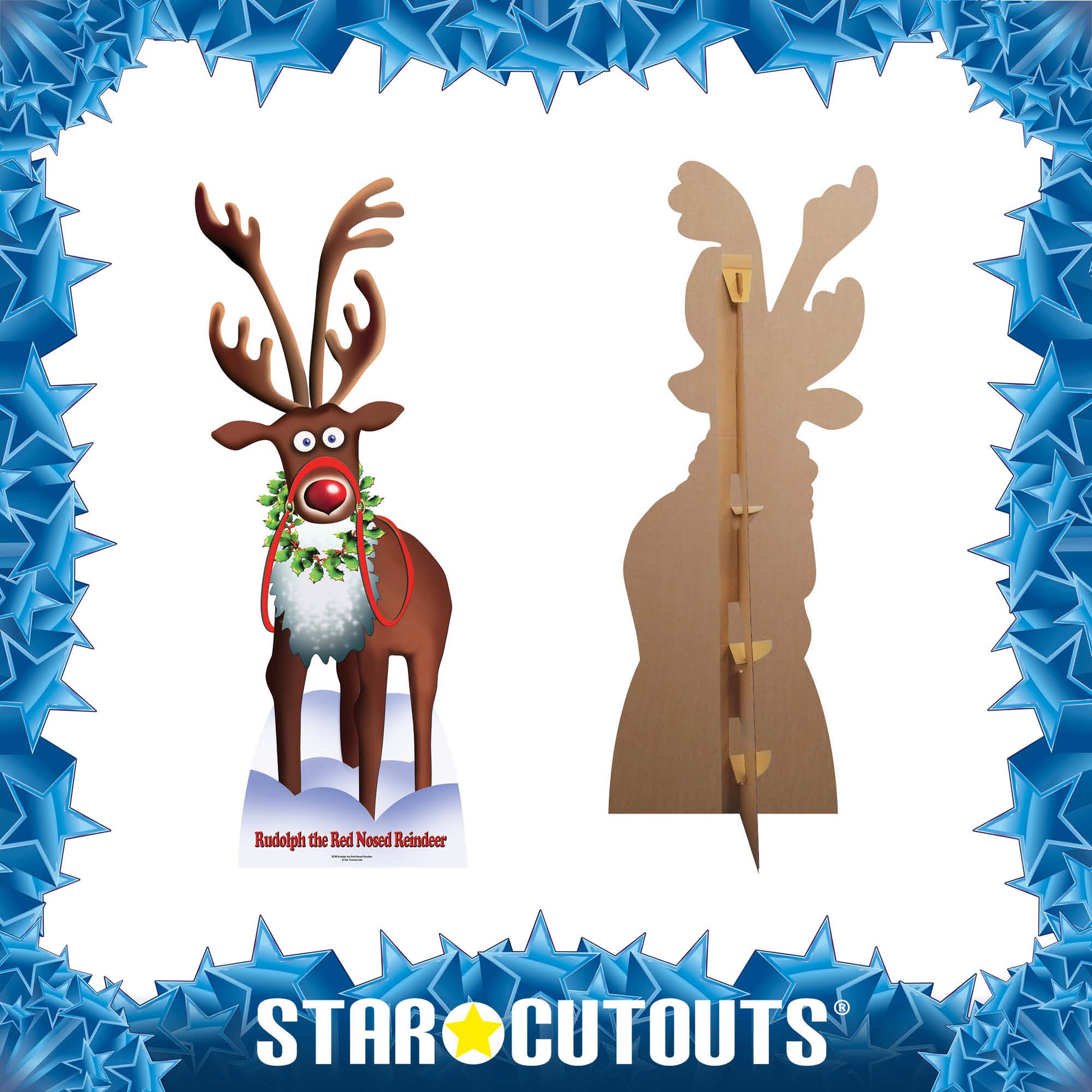 Rudolph the Red Nosed Reindeer Cardboard Cutout Height 183cm - mycardboardcutout