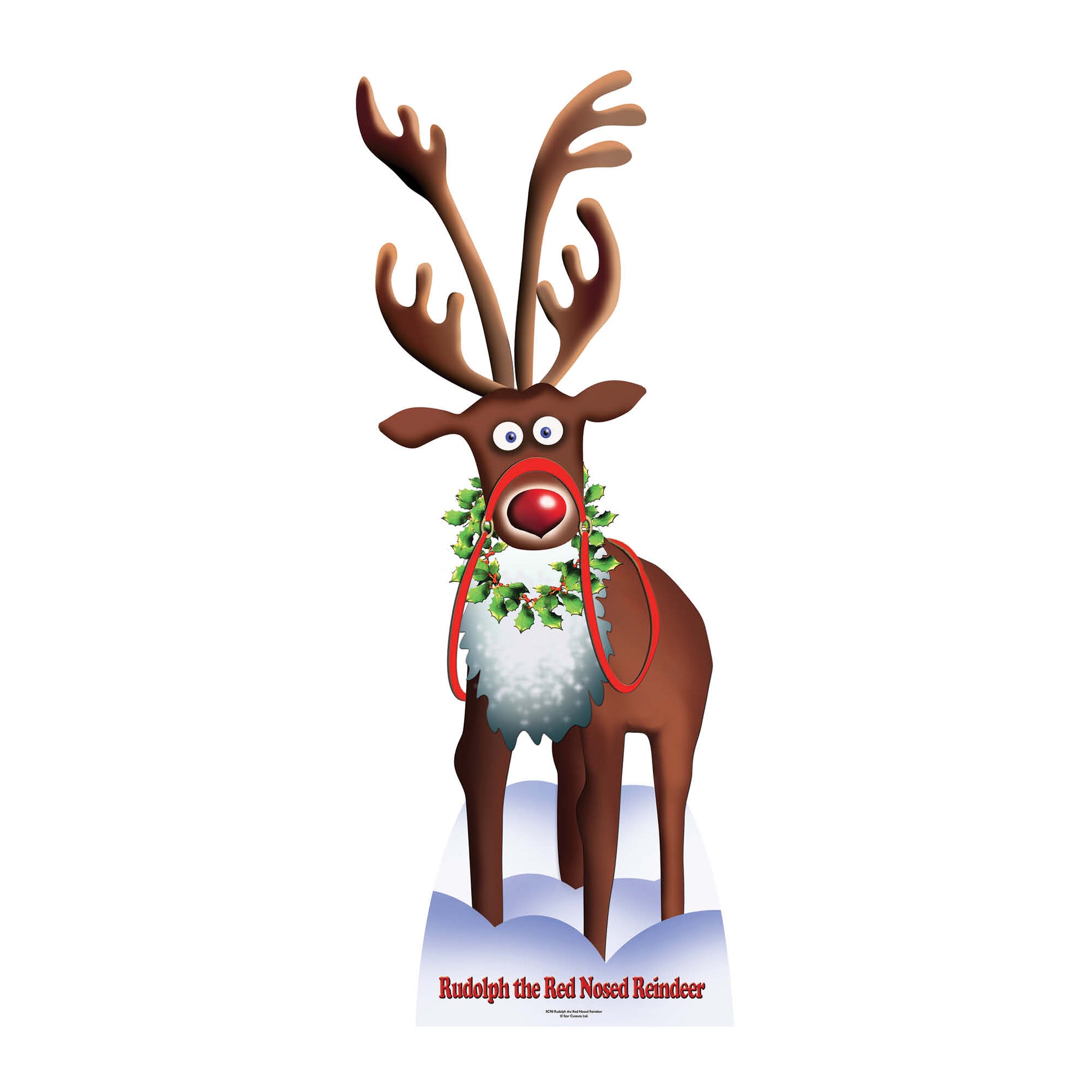 Rudolph the Red Nosed Reindeer Cardboard Cutout Height 183cm - mycardboardcutout