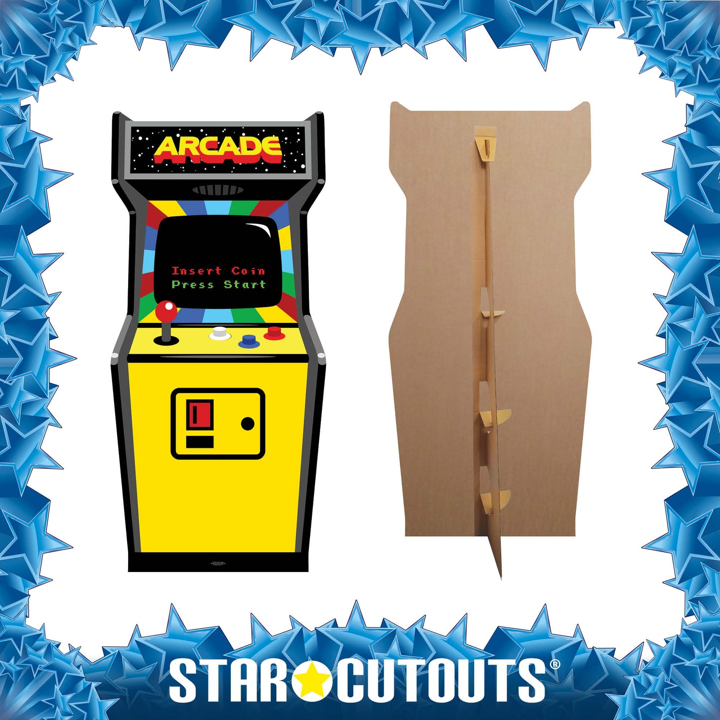 Golden Age Video Arcade Game Cardboard Cutout 1980s Theme - mycardboardcutout