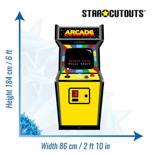 Golden Age Video Arcade Game Cardboard Cutout 1980s Theme - mycardboardcutout