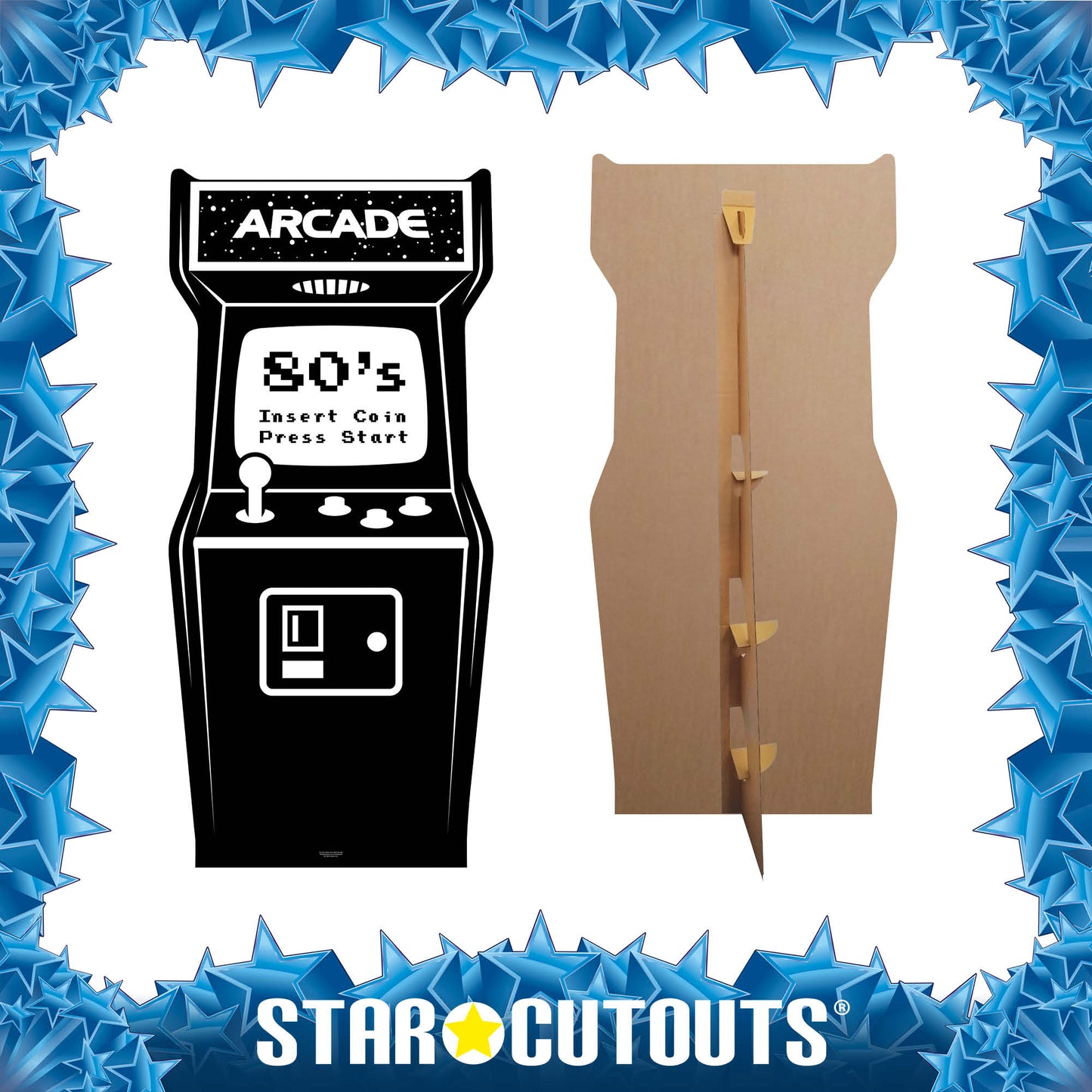 Golden Age Black and White Video Arcade Cardboard Cutout - mycardboardcutout