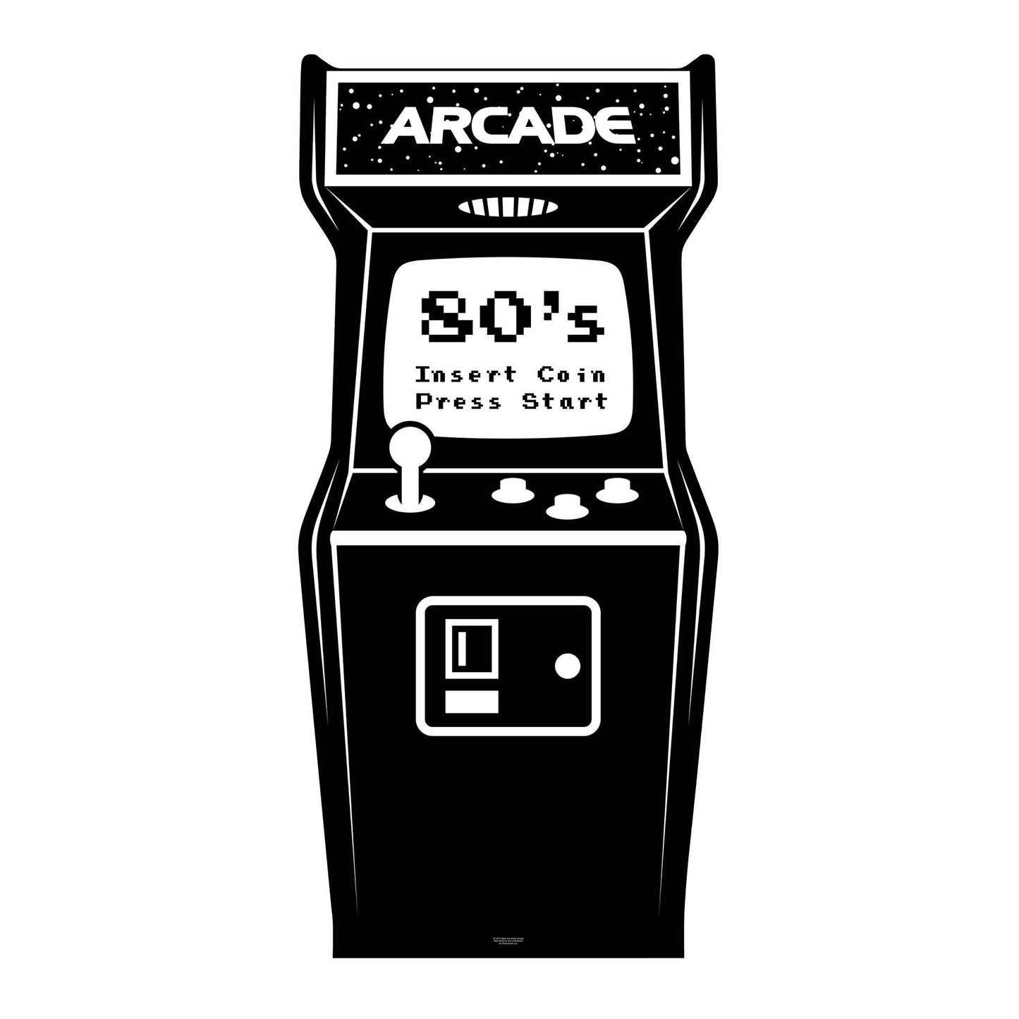 Golden Age Black and White Video Arcade Cardboard Cutout - mycardboardcutout