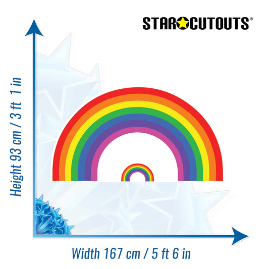Rainbow Cardboard Cutout - mycardboardcutout